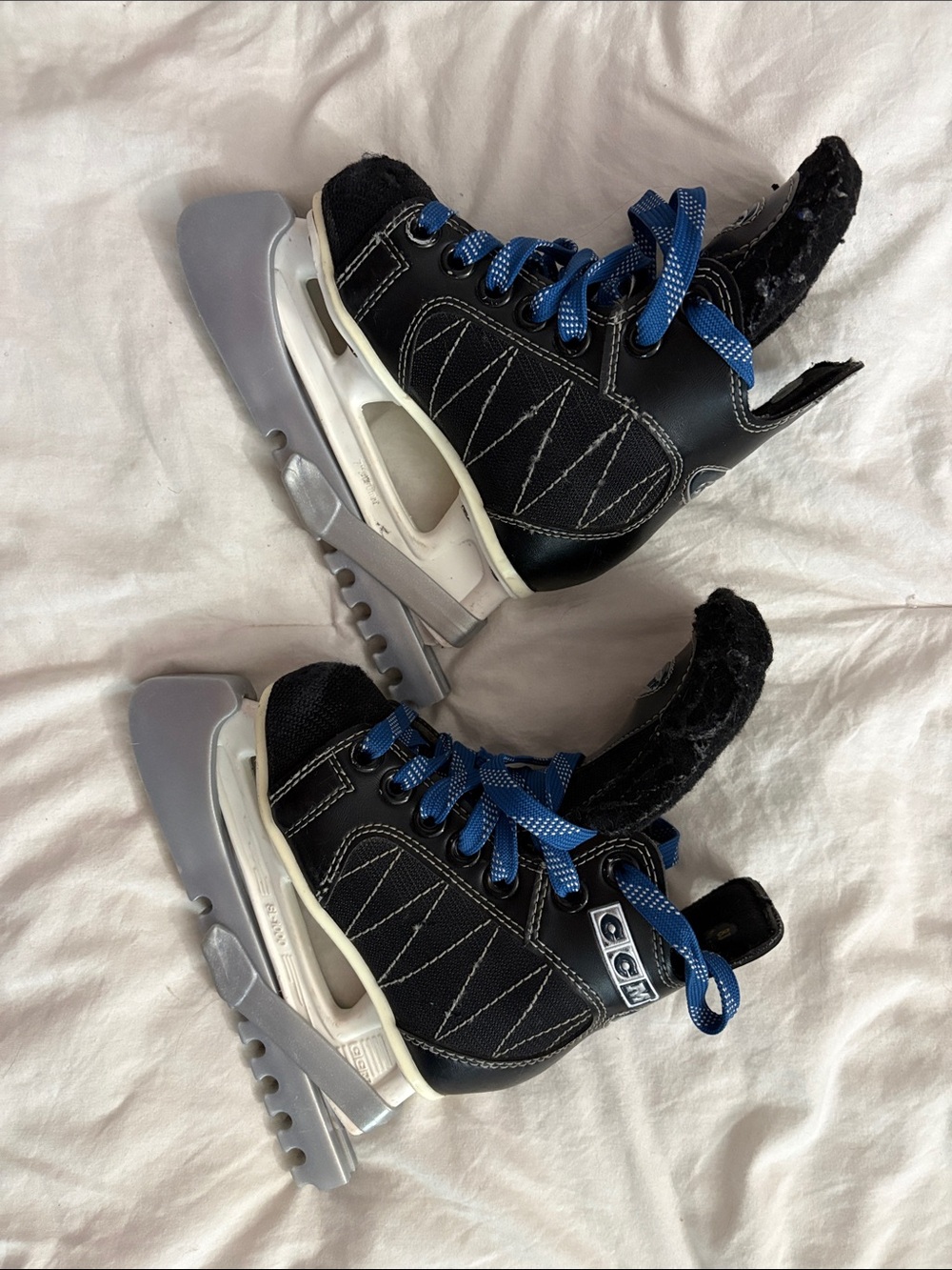 CCM Kids Black and Blue Hockey Skates